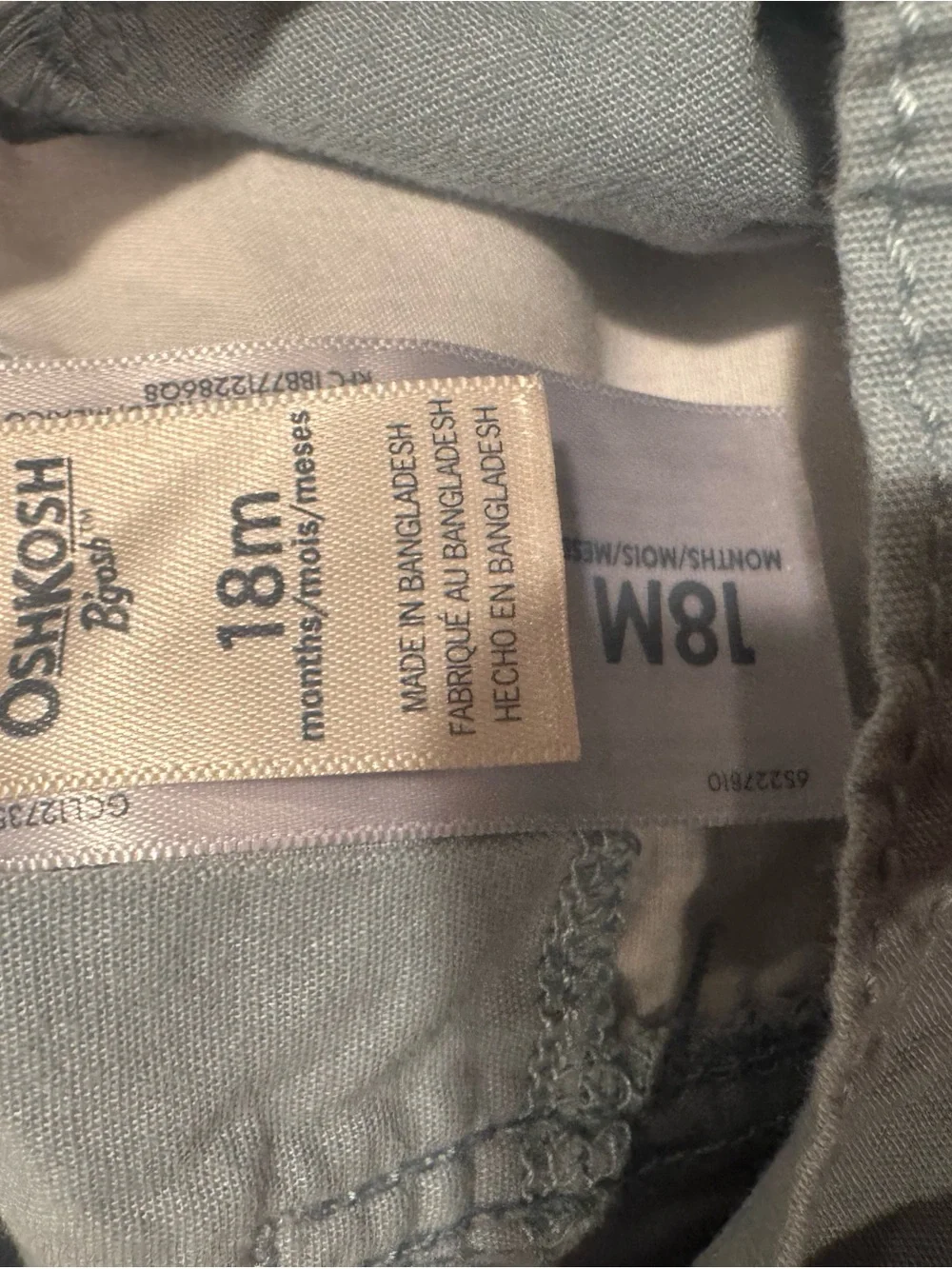 OshKosh B’gosh Baby Overalls 18 Months Light Blue Floral Lined EUC